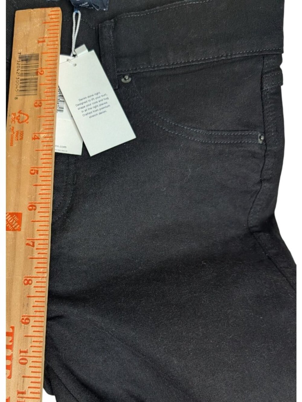 Spanx Flare Jeans Clean Black High Rise Pull On Womens NWT Boho 70s Size S - Picture 8 of 13